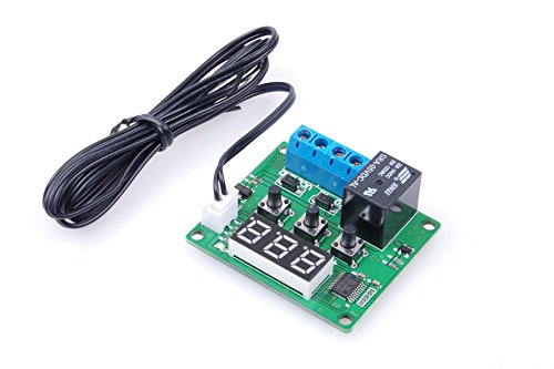 NOYITO Digital Temperature Controller Module -58℉ to +257 ℉ Temperature Control Switch NTC Waterproof Sensor Probe - Blue LED Display Suitable for Kinds of Temperature Control System (5V)