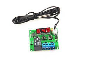 noyito digital temperature controller module -58℉ to +257 ℉ temperature control switch ntc waterproof sensor probe - red led display suitable for kinds of temperature control system (5v)