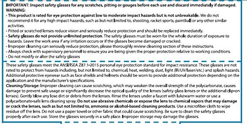 Carson Scratch Resistant Polycarbonate 1.5x Power (+2.5 Diopter) Protective Magnifying Safety Glasses with Clip-on, Flip-Up Lens System, Clear (VM-20)