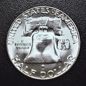 1963 No Mint Mark Beautiful Brilliant Uncirculated Franklin Half 90% Silver Coin 1/2 Seller BU