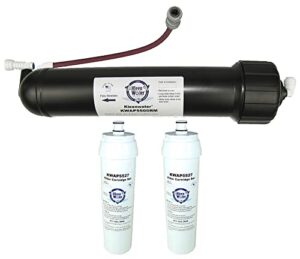 kleenwater kwap5527 replacement multi-pack compatible with aqua-pure ap5500rm - includes water filter membrane, housing and two cartridges compatible with ap-ro5500