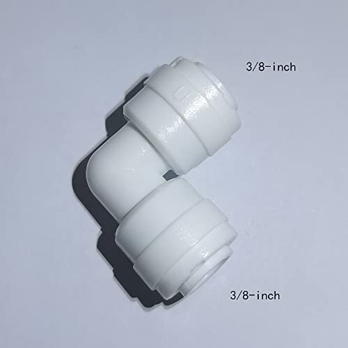 (White tubing 5 meters) - 10 pcs 1cm Quick Connect Push In to Connect Water Purifiers Tube Fittings for RO Water Reverse Osmosis System+5 metres(16 feet) white tubing hose pipe