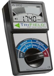 trifield emf meter model tf2 – detect all 3 types of electromagnetic radiation in 1 handheld device: radio (rf), magnetic (mf) and electric fields - 5g, cell towers, wifi, bluetooth, and smart meters