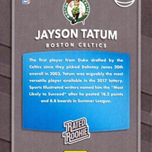 2017-18 Panini Donruss Basketball #198 Jayson Tatum Rookie Card