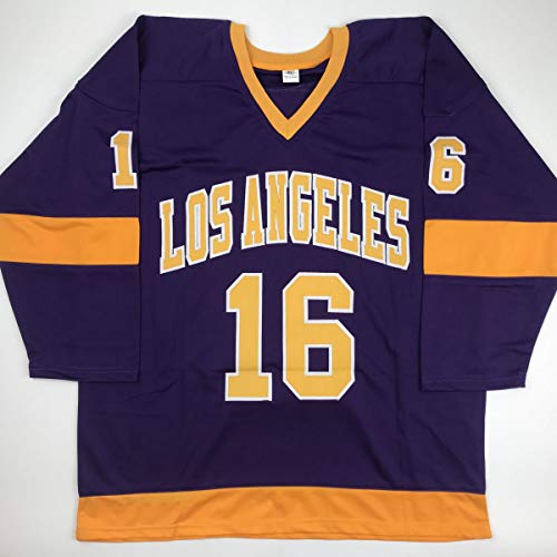 Autographed/Signed Marcel Dionne HOF 92 Los Angeles LA Purple Hockey Jersey JSA COA