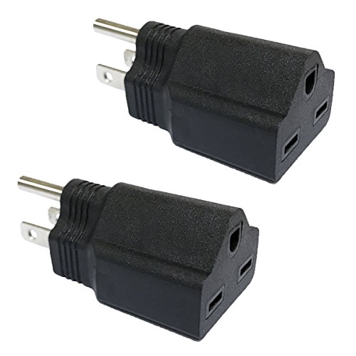 Hydro Plus 2 Pcs 220V/ 240V to 110V/ 120V Plug Adapters for Grow Light Kit Hydroponics Indoor Growing System Accessories(220V/ 240V to 110V/ 120V, 2 Pack)