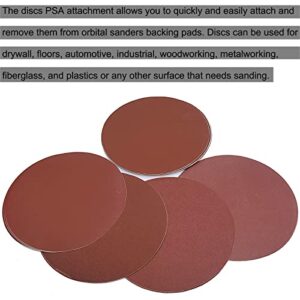 Sackorange 18 PCS 12" PSA Sanding Discs - 3 Each of 80, 100, 120, 180, 240, 400 Grit - 12 Inch Sandpaper Discs with PSA Self Adhesive for Drywall, Floor, Woodworking, Auto for Power Sander