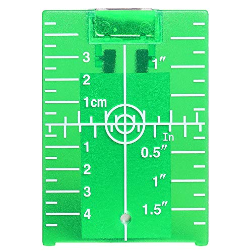 Huepar TP01G-Magnetic Floor Laser Target Plate Card with Stand for Green Beam Applications Enhancing the Visibility of Green Laser Lines or Points 1.3 Times