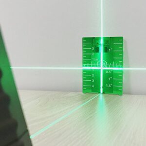 Huepar TP01G-Magnetic Floor Laser Target Plate Card with Stand for Green Beam Applications Enhancing the Visibility of Green Laser Lines or Points 1.3 Times