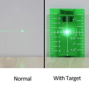 Huepar TP01G-Magnetic Floor Laser Target Plate Card with Stand for Green Beam Applications Enhancing the Visibility of Green Laser Lines or Points 1.3 Times