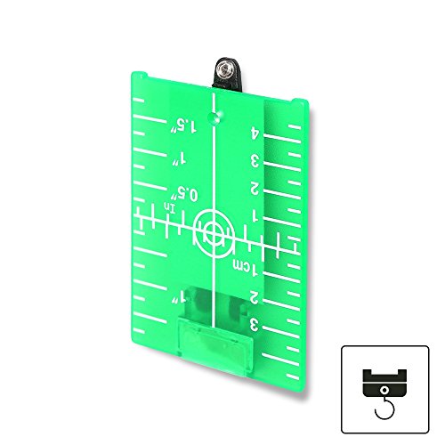 Huepar TP01G-Magnetic Floor Laser Target Plate Card with Stand for Green Beam Applications Enhancing the Visibility of Green Laser Lines or Points 1.3 Times