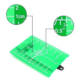 Huepar TP01G-Magnetic Floor Laser Target Plate Card with Stand for Green Beam Applications Enhancing the Visibility of Green Laser Lines or Points 1.3 Times