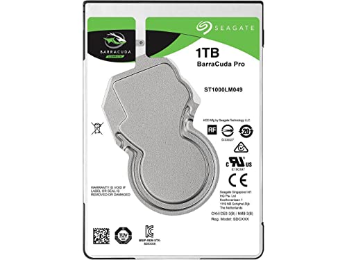 Seagate Barracuda Pro Performance Internal Hard Drive SATA HDD 1TB 7200RPM 6Gb/s 128MB Cache 2.5-Inch (ST1000LM049)