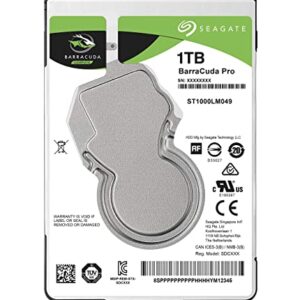 Seagate Barracuda Pro Performance Internal Hard Drive SATA HDD 1TB 7200RPM 6Gb/s 128MB Cache 2.5-Inch (ST1000LM049)