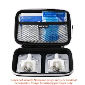 Naloxone Case for Opioid Overdose Kits | Custom Designed Hardshell Case Holds All Formulations of Naloxone | Does Not Include Naloxone (Cases Size: 7"x4.5"x 2") (Black - 10)