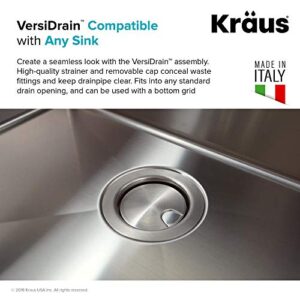 Kraus STC-2 Cappro Removable Decorative Drain Cover, Stainless Steel