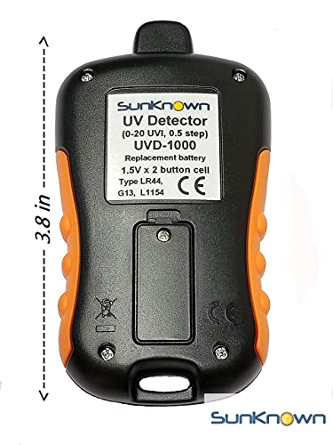 Sunlight Meter for Measuring Harmful Ultraviolet Solar Light Radiations - Portable UV Intensity Meter & UV Sun Light Strength Tester - Handheld Digital UV Index Sensor - by SunKnown