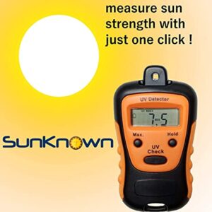 Sunlight Meter for Measuring Harmful Ultraviolet Solar Light Radiations - Portable UV Intensity Meter & UV Sun Light Strength Tester - Handheld Digital UV Index Sensor - by SunKnown