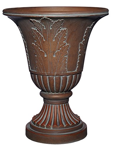 Classic Home & Garden 3/805AB/1 Exquisite Oakmont Planter, 21" Aged Bronze