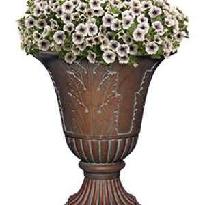 Classic Home & Garden 3/805AB/1 Exquisite Oakmont Planter, 21" Aged Bronze