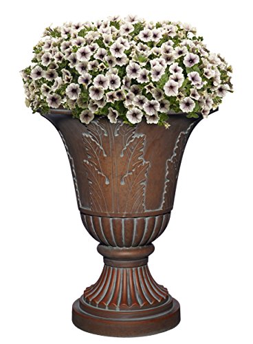 Classic Home & Garden 3/805AB/1 Exquisite Oakmont Planter, 21" Aged Bronze