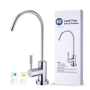 nsf certification lead-free water filtration reverse osmosis faucet advanced ro tap for drinking, kitchen sink cleaning | safe, healthier (chrome) (chrome)