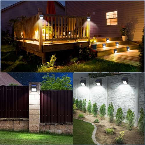 Luposwiten Solar Outdoor Lights Waterproof - Super Bright Motion Sensor Outdoor Lights Easy to Install Solar Lights for Outside, Front Door, Yard, Garage, Garden, Patio, Deck (4 Pack)