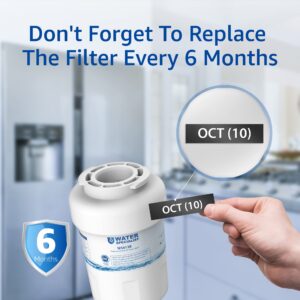 Waterspecialist MWF Refrigerator Water Filter Replacement for GE® MWF, SmartWater® MWFP, MWFA, GWF, HDX FMG-1, WFC1201, GSE25GSHECSS, PC75009, RWF1060, Kenmore® 9991, 3 Filters