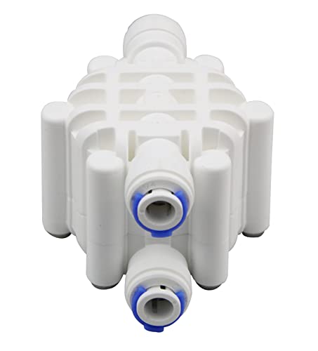 Auto Shut Off Valve / 4 Way Valve for Reverse Osmosis RO System-1/4 Inch Quick Connector-NSF Approved (RO5-ASV)