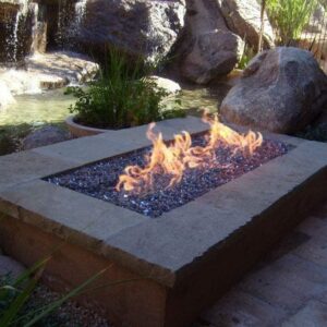 Hearth Products Controls (HPC) Rectangle Stainless Steel Fire Pit H-Burner (HBSB72-LP), 72x10-Inch, Propane Gas