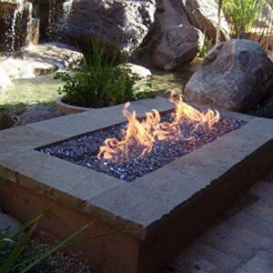 Hearth Products Controls (HPC) Rectangle Stainless Steel Fire Pit H-Burner (HBSB60-LP), 60x10-Inch, Propane Gas