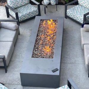 HPC Fire Rectangle Stainless Steel Fire Pit Burner (FRSR-36X18-NG), 36X18-Inch, Natural Gas