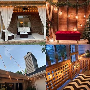 GOOTHY 10Ft Outdoor String Lights with 11 Clear Edison Bulbs (1 Spare) C9/E17 Base, ST40 Vintage Patio Stirng Lights Connectable Bistro Lights UL Listed for Backyard Wedding Garden Decor- Brown