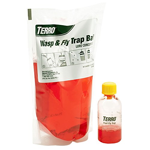 TERRO T515 Wasp & Fly Trap Plus Fruit Fly – Refill, 1 Pack