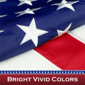 G128 American USA Flag | 2.5x4 Ft | ToughWeave Series Pole Sleeve Embroidered 210D Polyester | Country Flag, Embroidered Stars, Sewn Stripes, Indoor/Outdoor, NO Flagpole Included