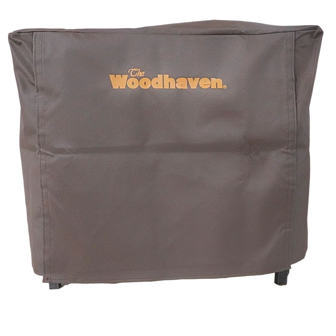 Woodhaven 3 Foot Waterproof Full Cover - Covers 1/8 Cord Outdoor Firewood Rack - Reinforced Vinyl With Velcro Straps - Keeps Logs Dry (Brown)