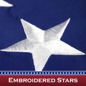 G128 American USA Flag | 2.5x4 Ft | ToughWeave Series Pole Sleeve Embroidered 210D Polyester | Country Flag, Embroidered Stars, Sewn Stripes, Indoor/Outdoor, NO Flagpole Included