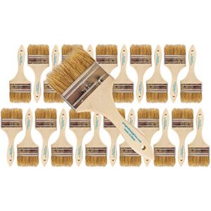 pro grade - chip paint brushes - 24 ea 3 inch chip paint brush light brown