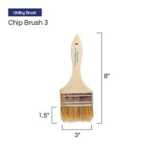 Pro Grade - Chip Paint Brushes - 96 Ea 3 Inch Chip Paint Brush Light Brown