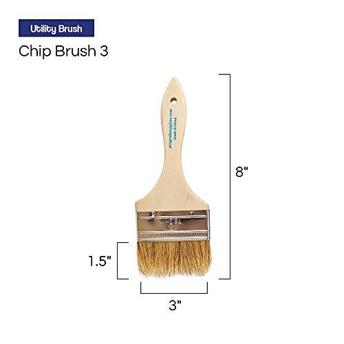 Pro Grade - Chip Paint Brushes - 96 Ea 3 Inch Chip Paint Brush Light Brown