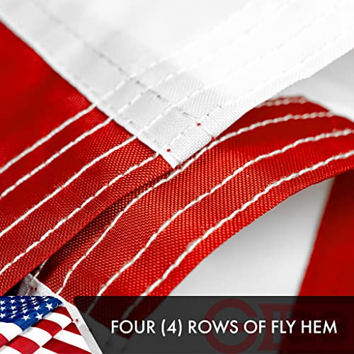 G128 American USA Flag | 3x5 Ft | Double ToughWeave Series Double Sided Embroidered 210D Polyester | Country Flag, Embroidered Stars, Sewn Stripes, Indoor/Outdoor, Brass Grommets, Heavy Duty, 2-ply