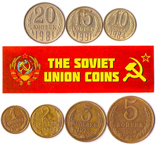 LOT of 100 USSR Soviet Russian KOPEKS Coins 1961-1991 Cold WAR Hammer and Sickle Money