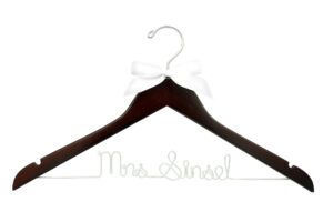 bridal hanger, wedding hangers, personalized bride hanger, unique hanger, mrs hanger, custom hanger