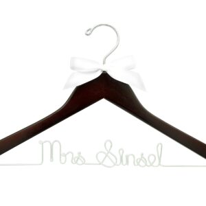 Bridal Hanger, Wedding Hangers, Personalized Bride Hanger, Unique Hanger, Mrs Hanger, Custom Hanger