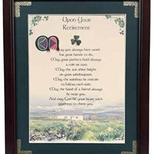 Upon Your Retirement - Personalizable Framed Green Matted Blessing
