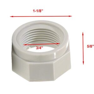 ATIE 280, 380, 480, 180 Pool Cleaner Feed Hose Nut D15 for Zodiac Polaris 280, 380, 480, 180 Pool Cleaners (6 Pack)