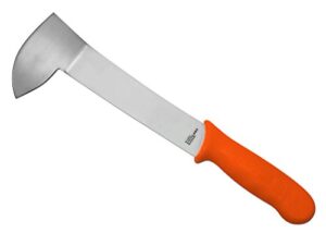 zenport k130 celery harvest knife, stainless steel 8.5-inch blade, orange plastic handle