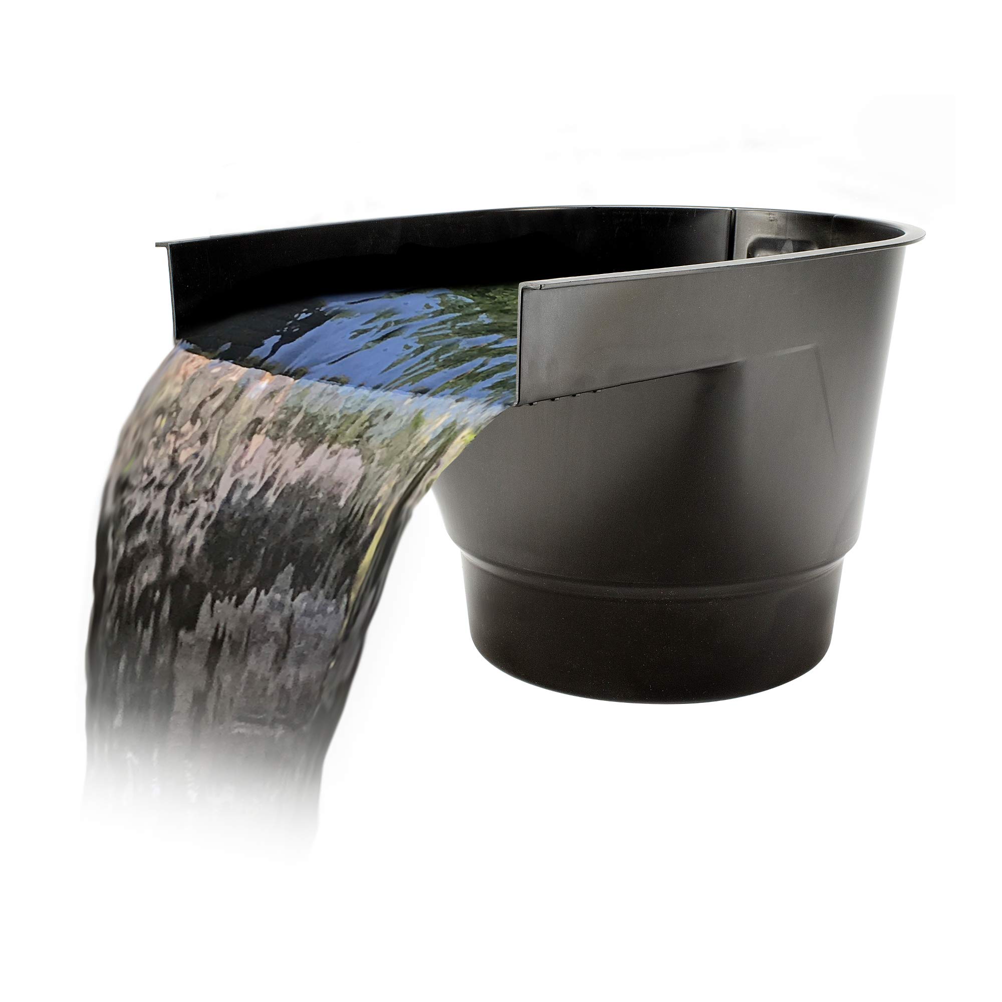 Aquascape Pond Filter and Waterfall Spillway, Efficient Mechanical and Biological Filtration, Compact | 77020,Black