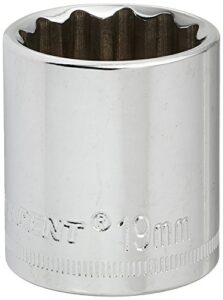 crescent 3/8" drive 12 point standard metric socket 19mm - cds49n