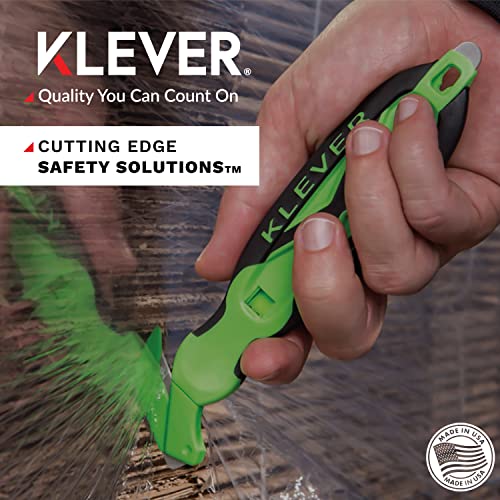 Klever Kutter, NSF Certified for Non-Splash Zone, Klever Innovations Stainless Steel Package Opener, Safety Cutter, Utility Knife, Red, 20/pk (KCJ-1RSS)